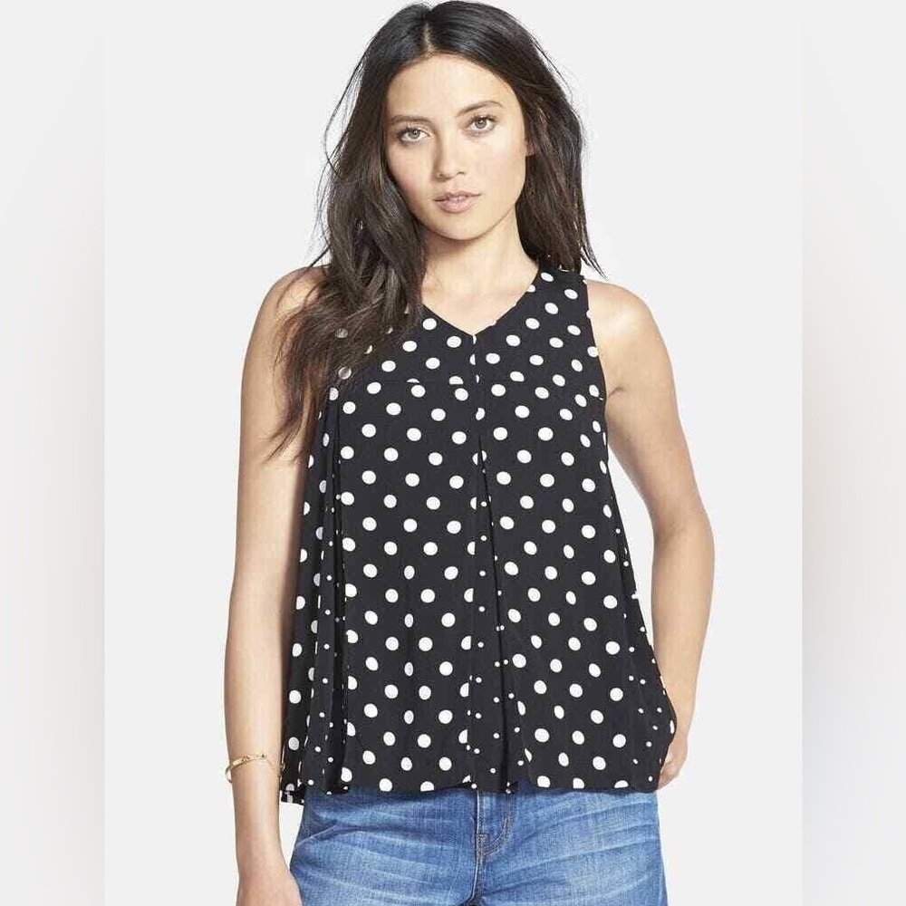 Madewell Flowy Polka Dot Tank